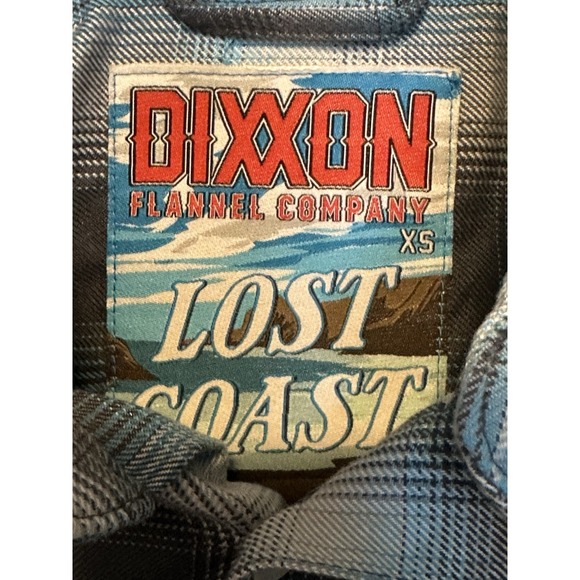 DIXXON Flannel Company Lost Coast Blue Plaid Flannel Button-Up Shirt Men's XS - Picture 3 of 7